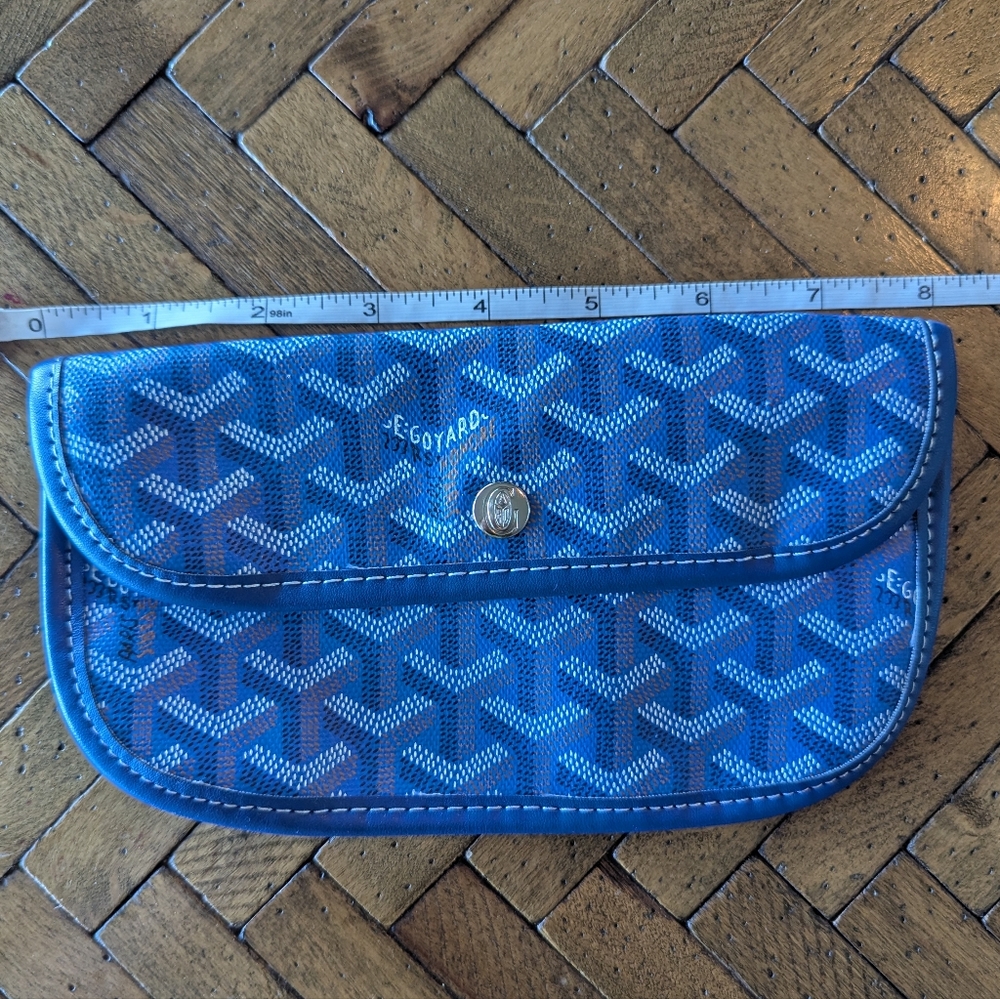 Goyard Blue and Orange Patterned Pouch